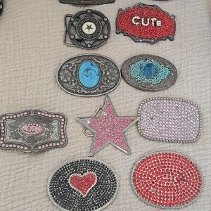 Colorful Rhinestone Belt Buckles